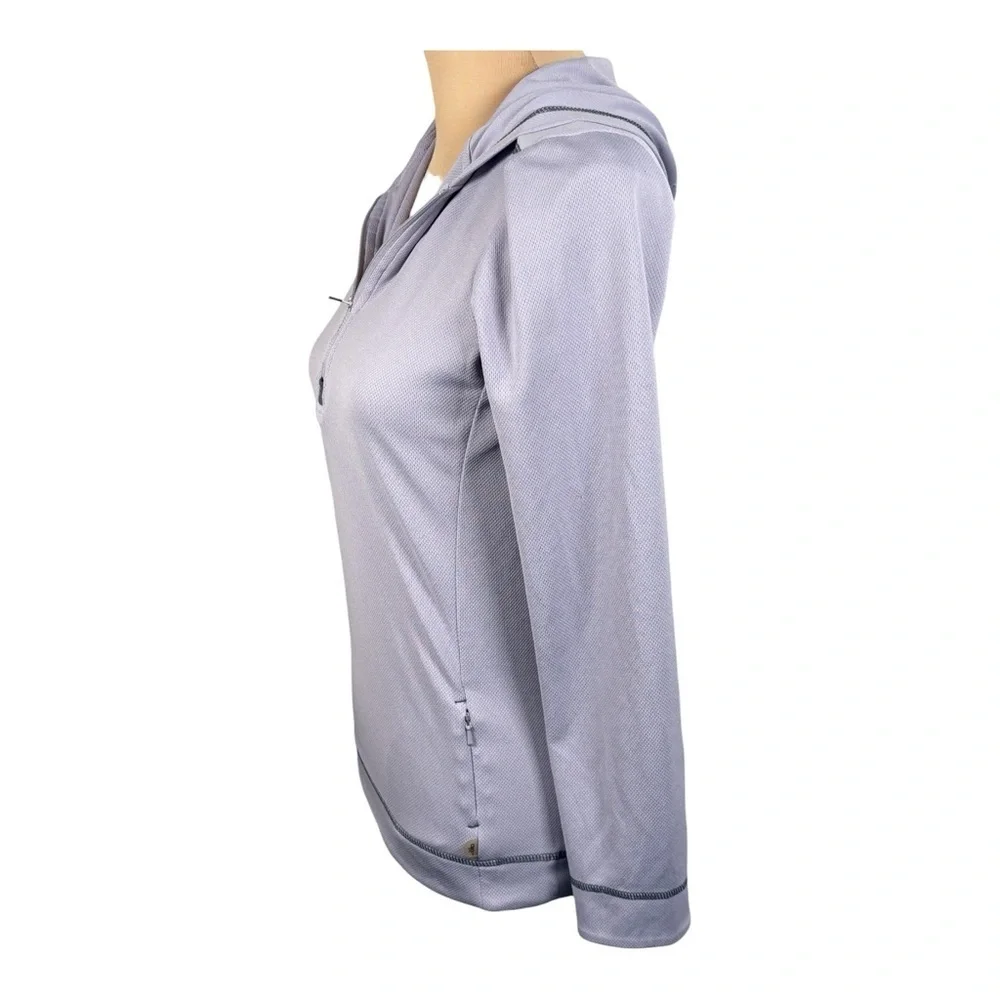 ALO Yoga Ligthweight Quarter Zip Hoodie Pullover in Lavender, Size Medium